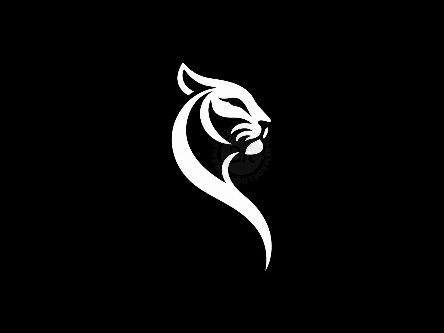 Abstract And Elegant Panther Head Logo