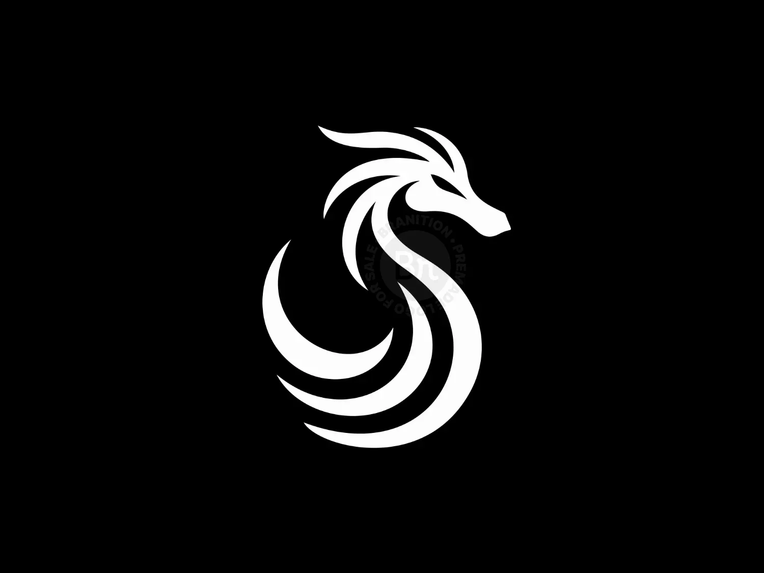 Abstract And Elegant Sea Dragon Logo