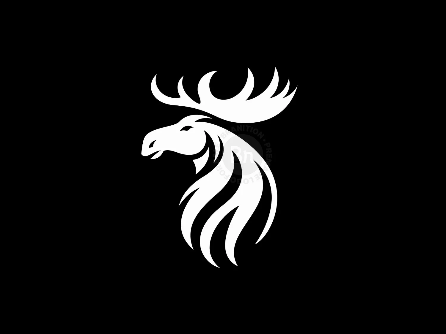 Elegant And Abstract Moose Logo