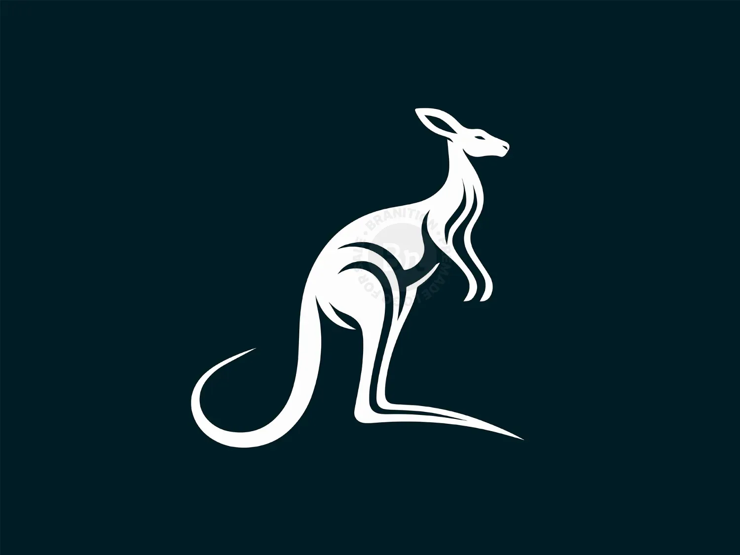 Abstract And Elegant Kangaroo Logo