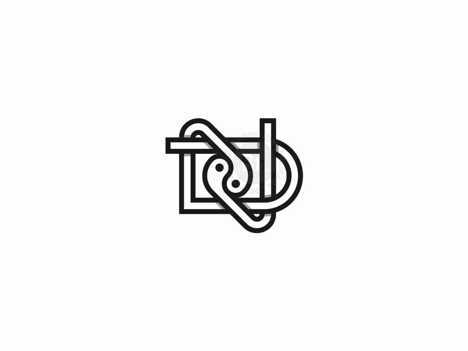 abstract nd monogram logo 4