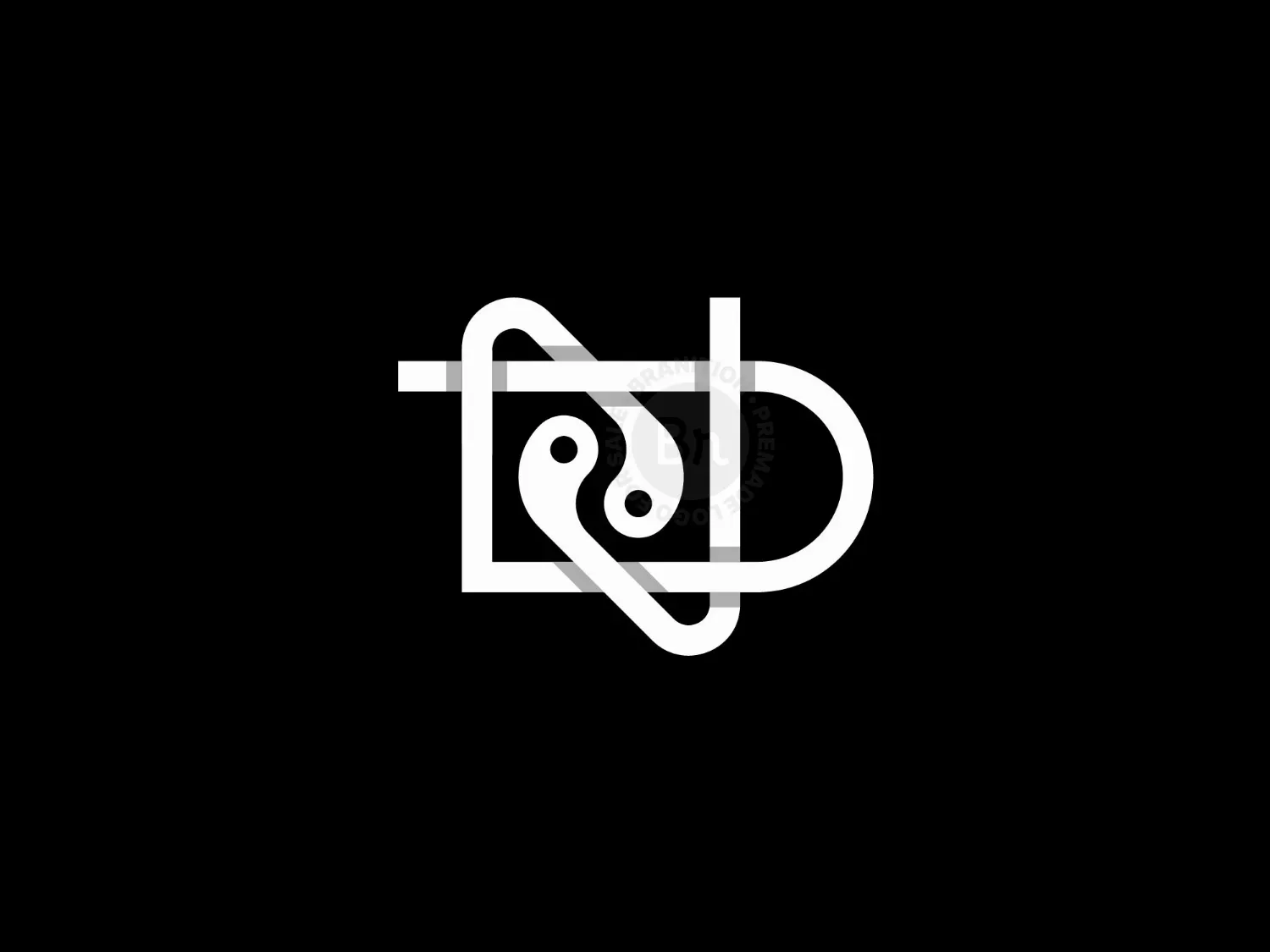 abstract nd monogram logo 3