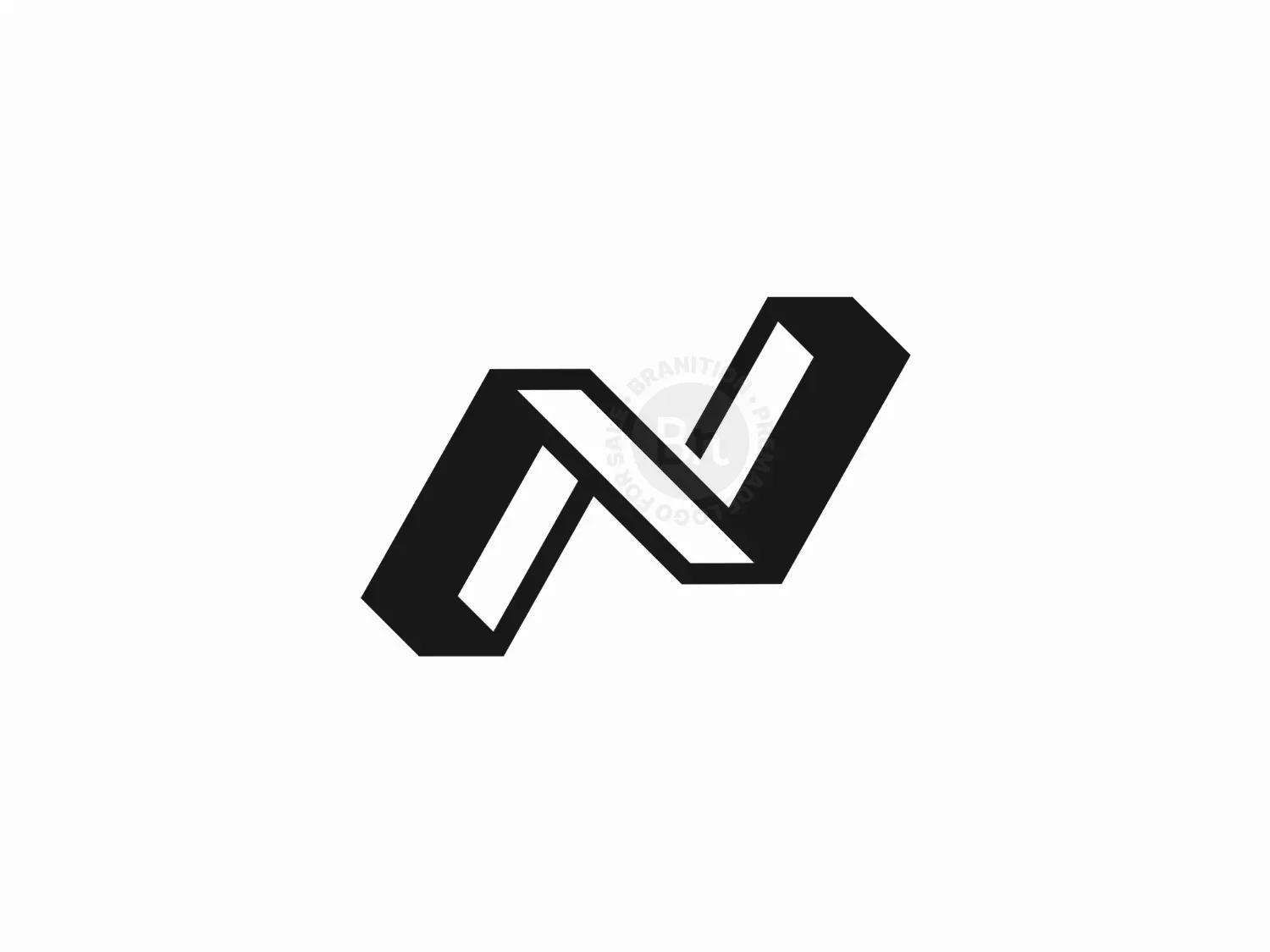 Geometry Letter N Logo