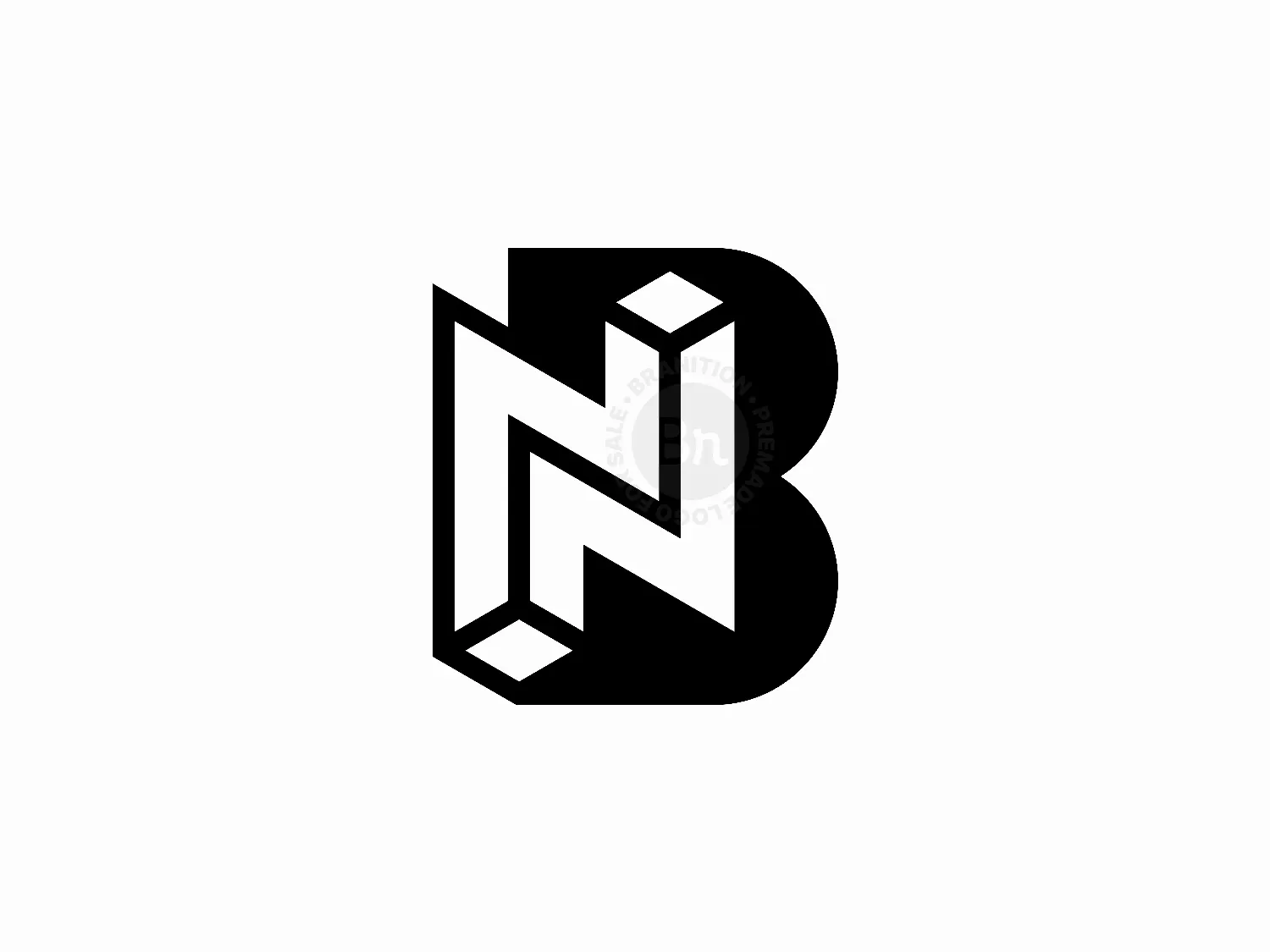 Letter BN Initial NB Logo