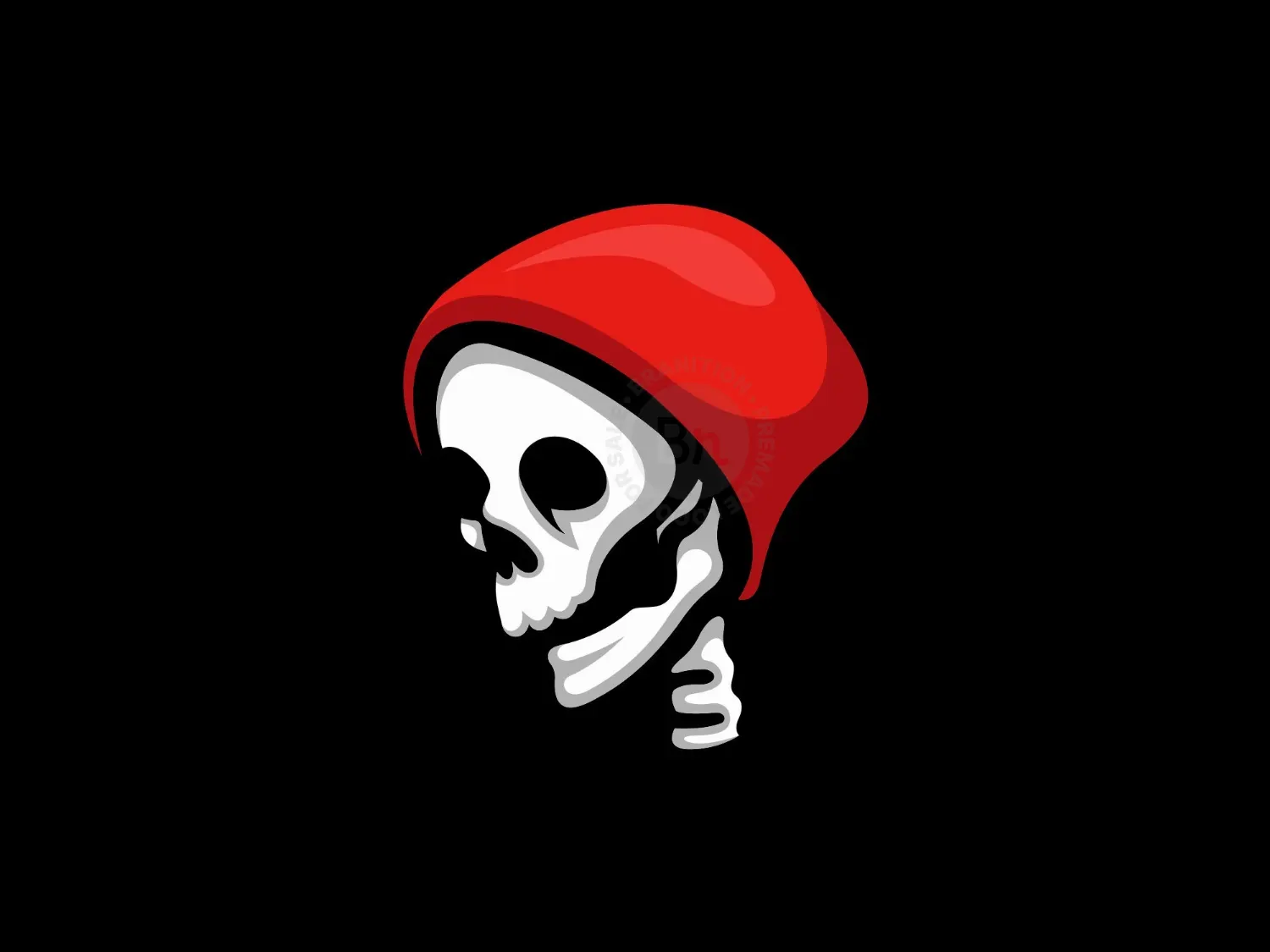 Skull Hat Cool Logo