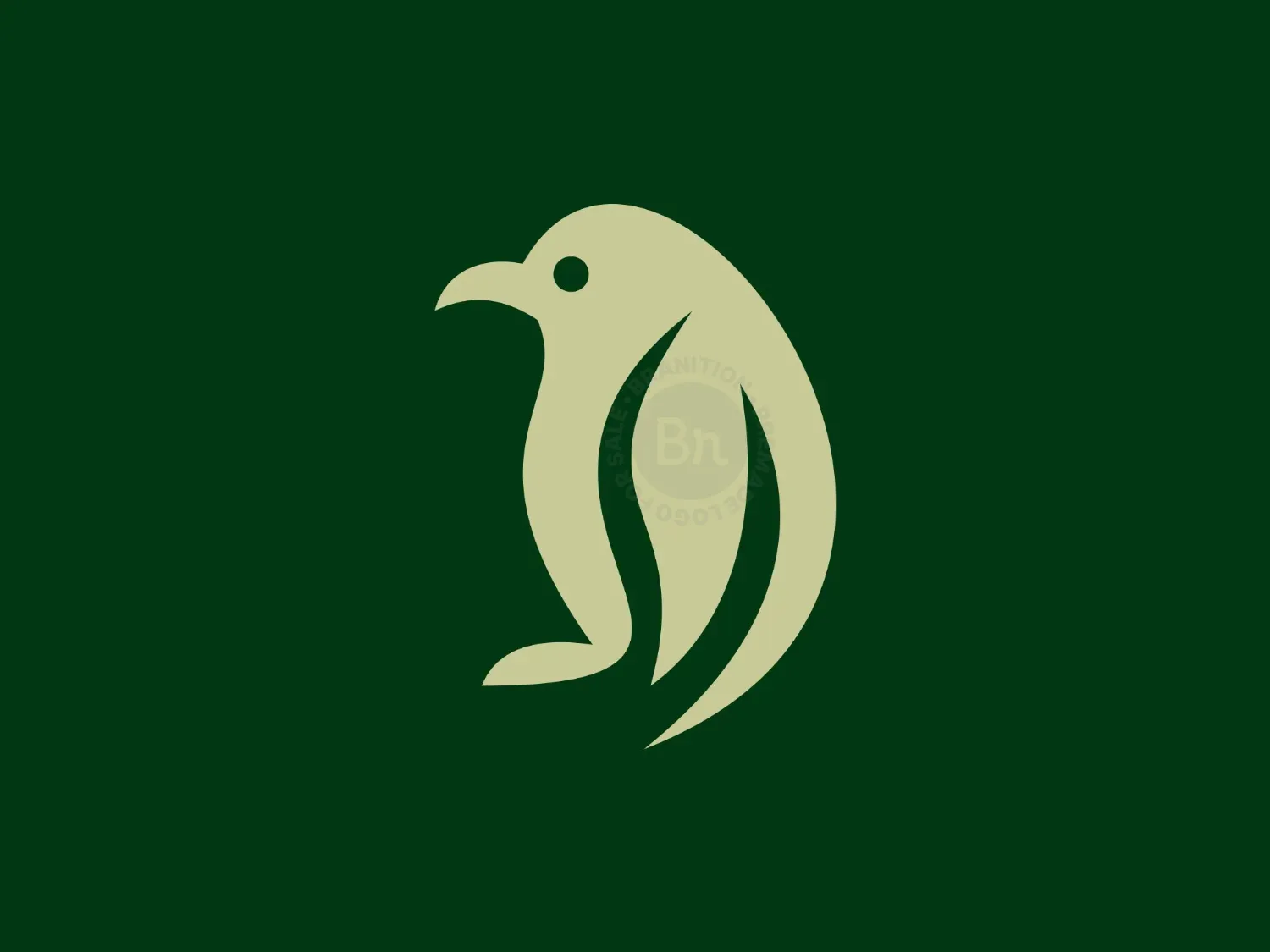 Penguin Leaf Nature Logo