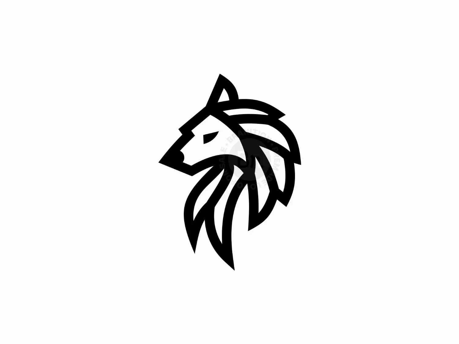 Wolf Line Minimalist Logo