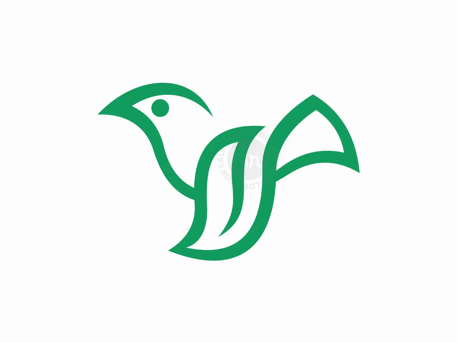 Bird Leaf Nature Logo