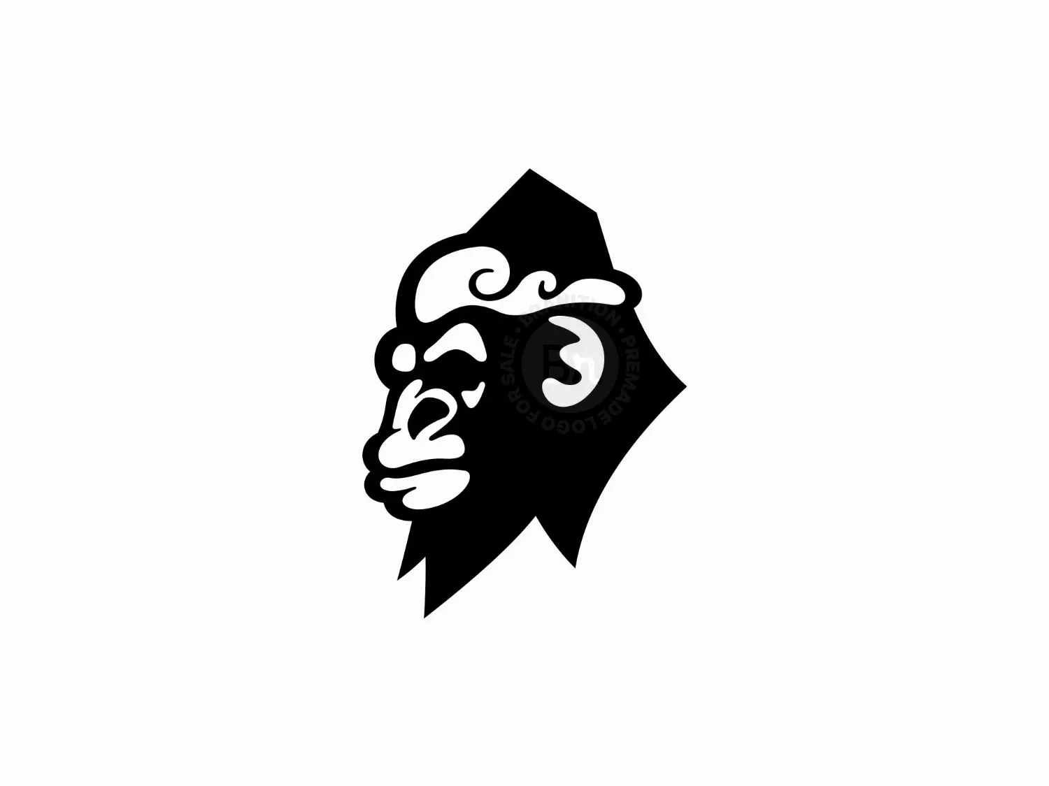 Head Gorilla Geometric Logo