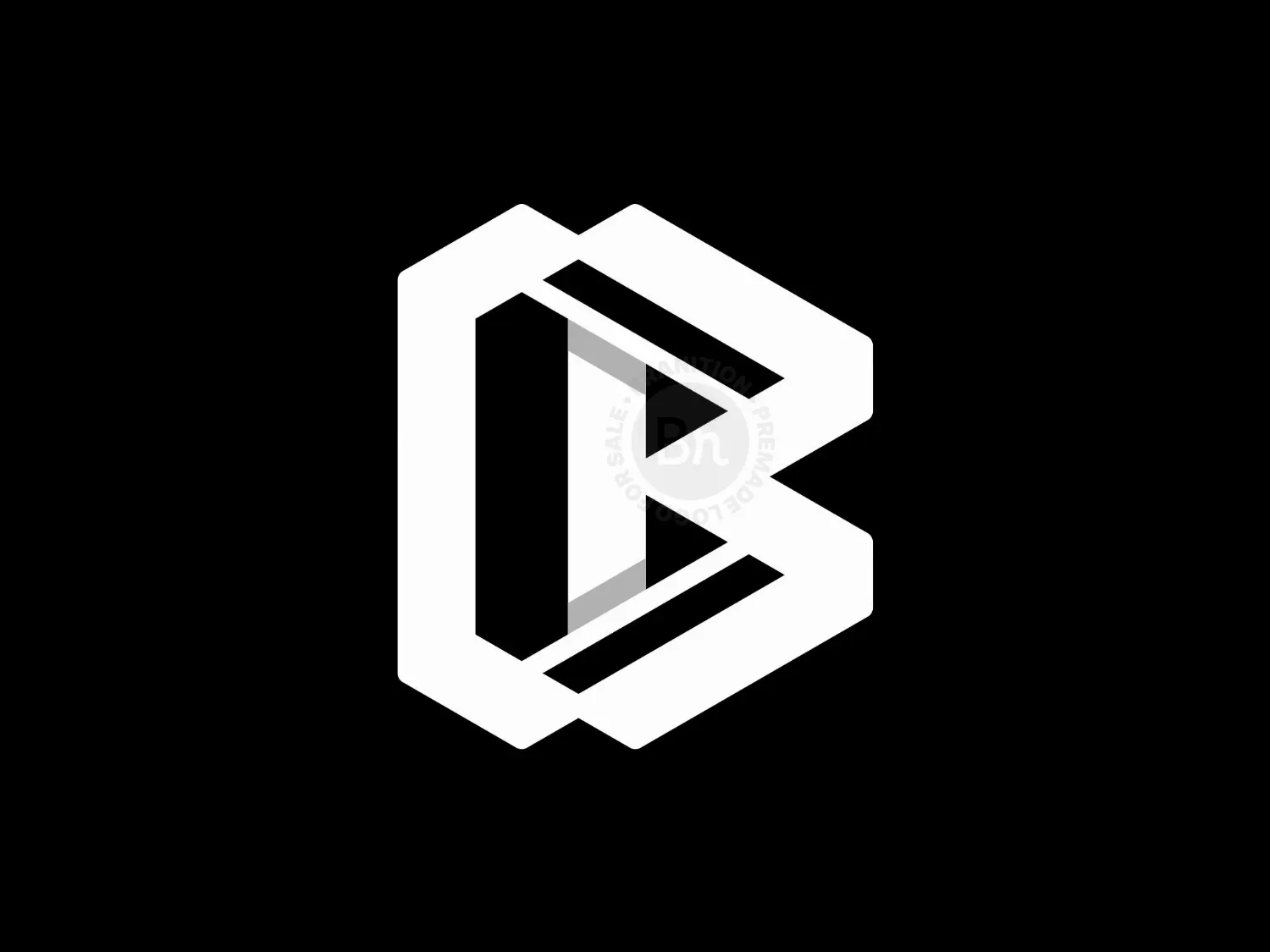 Initial O B Geometric Logo