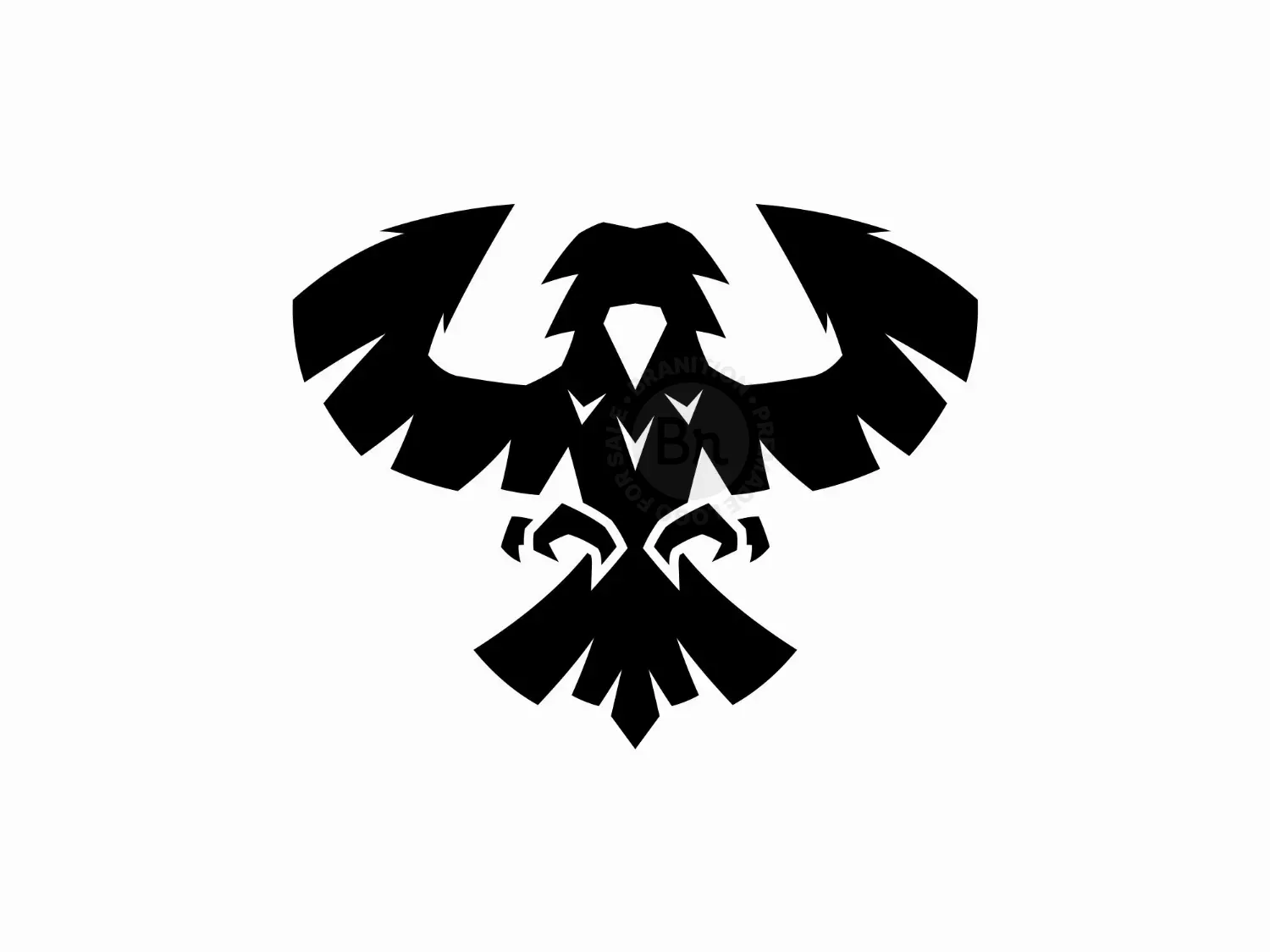 Bird Raven Fly Geometric Logo