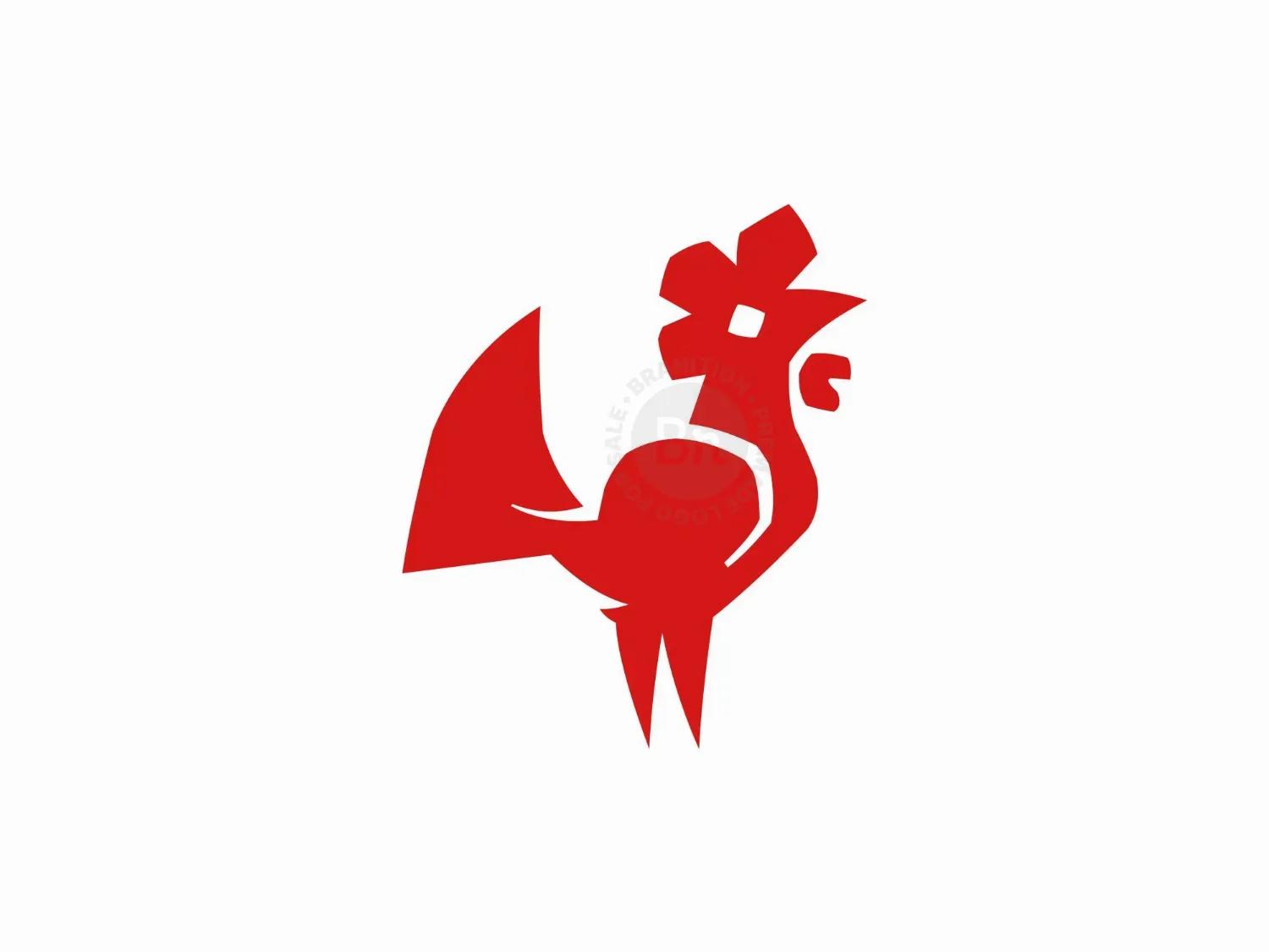 Simple Rooster Geometric Logo