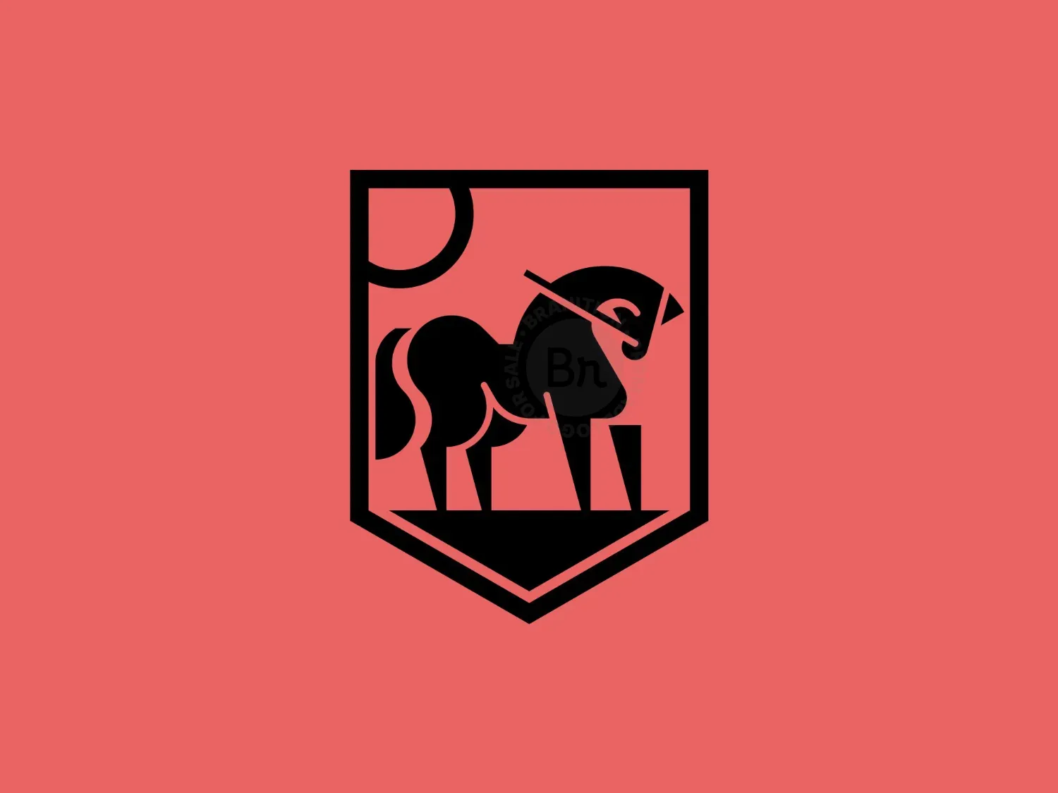 Horse Shield Modern Logo