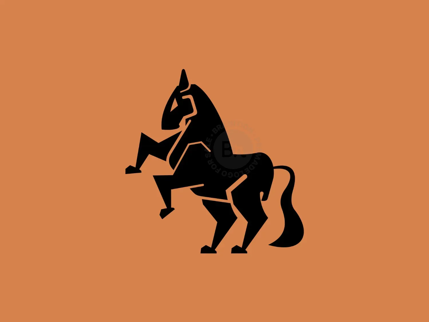 Jumping Horse Geometric Logo