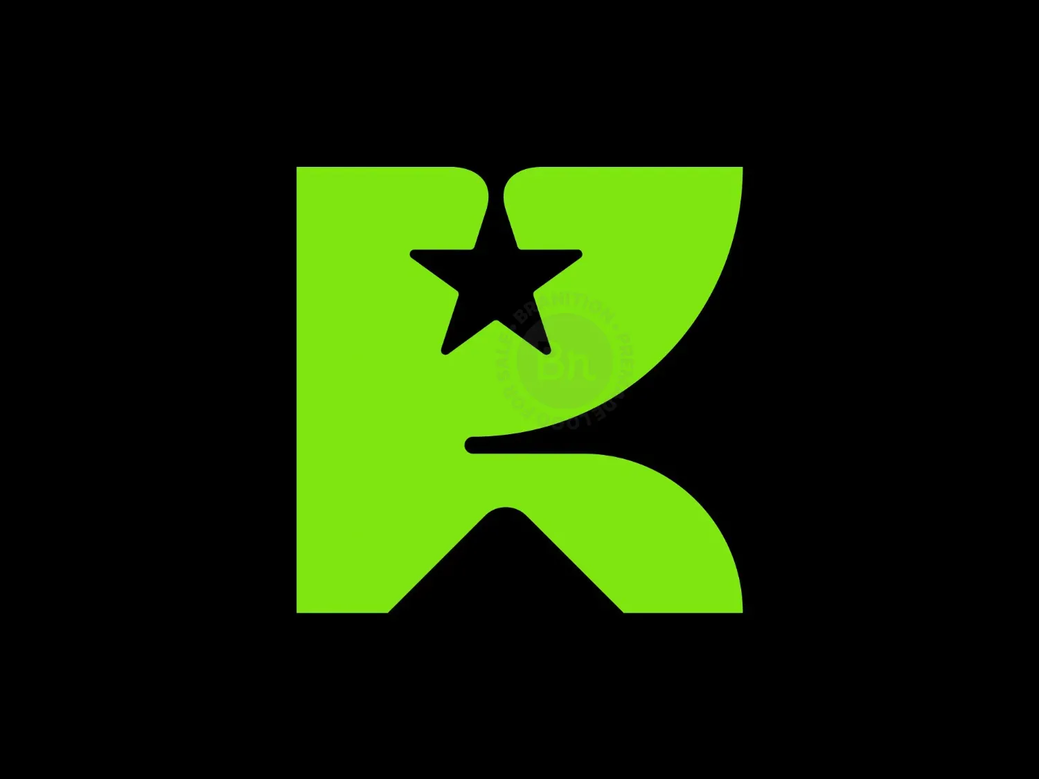 Letter R Star Logo