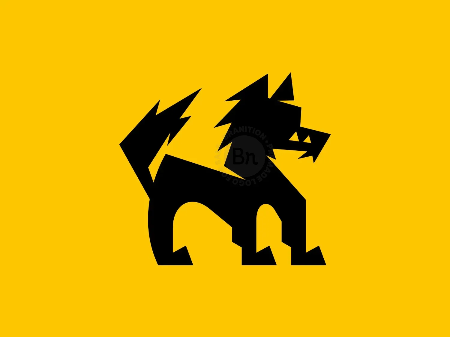 Wolf Modern Simple Logo