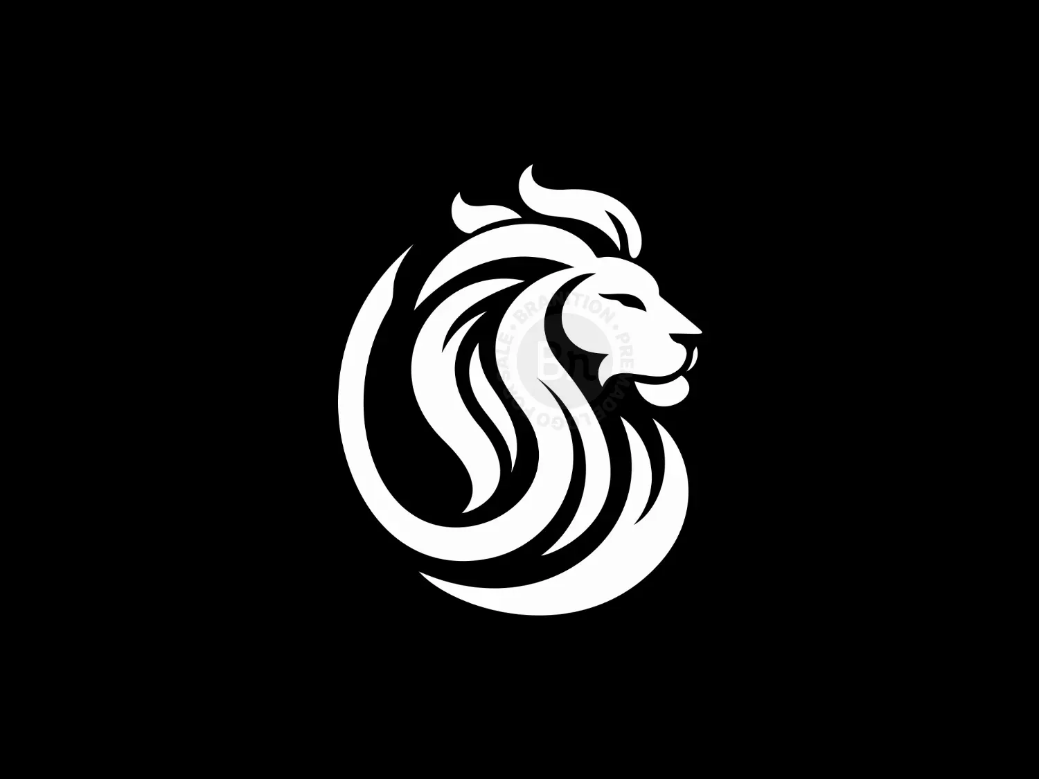 Abstract And Modern Lion Head Logo