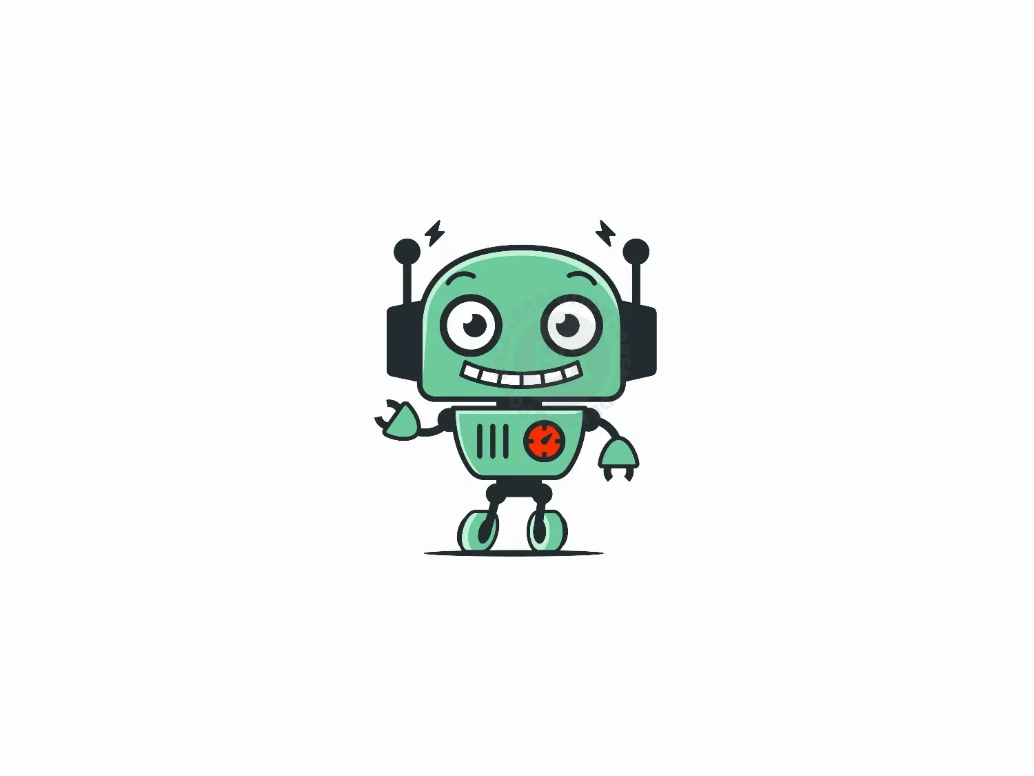 Retro Robot Logo