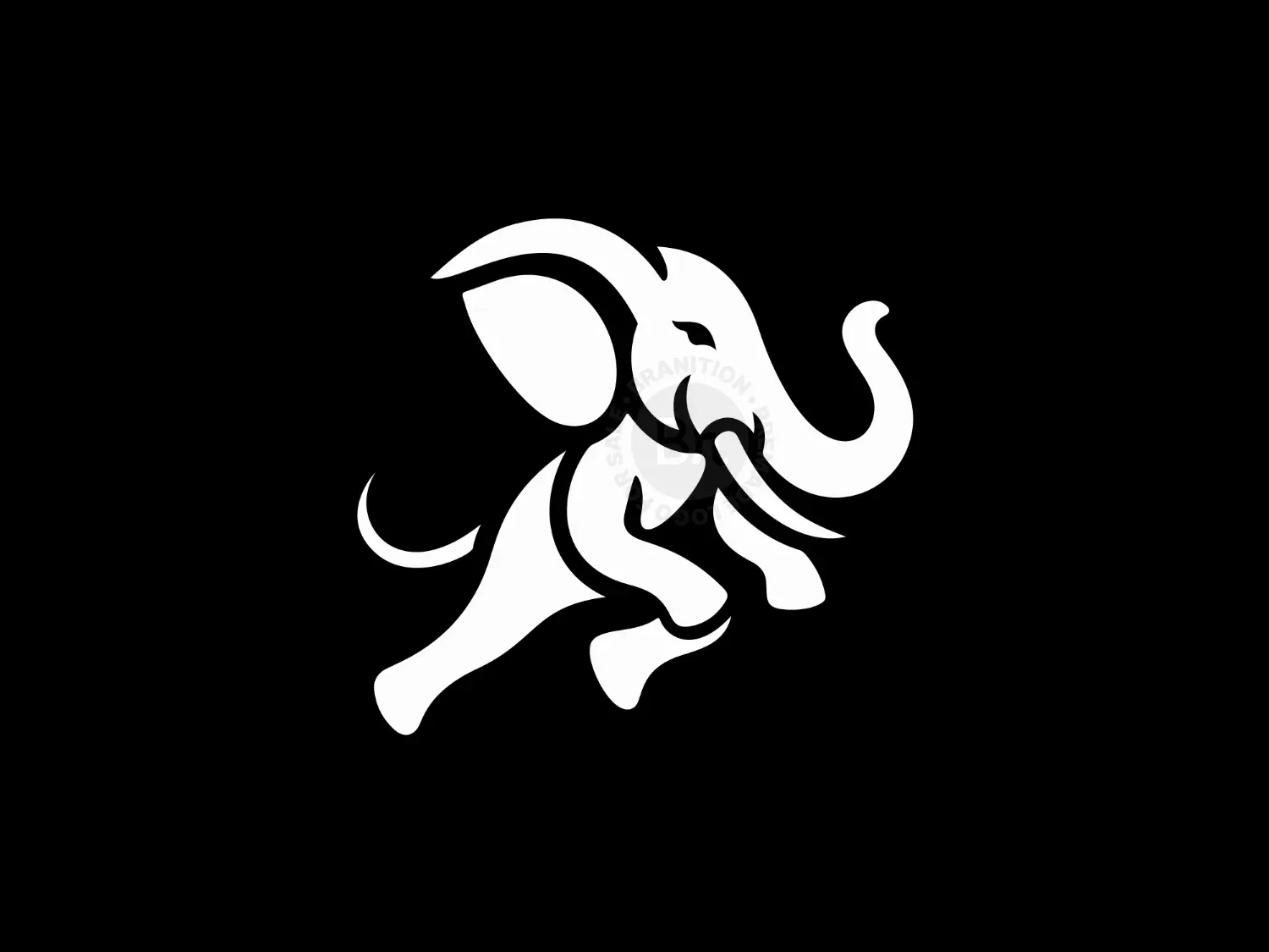 Elegant And Dynamic Elephant Logo