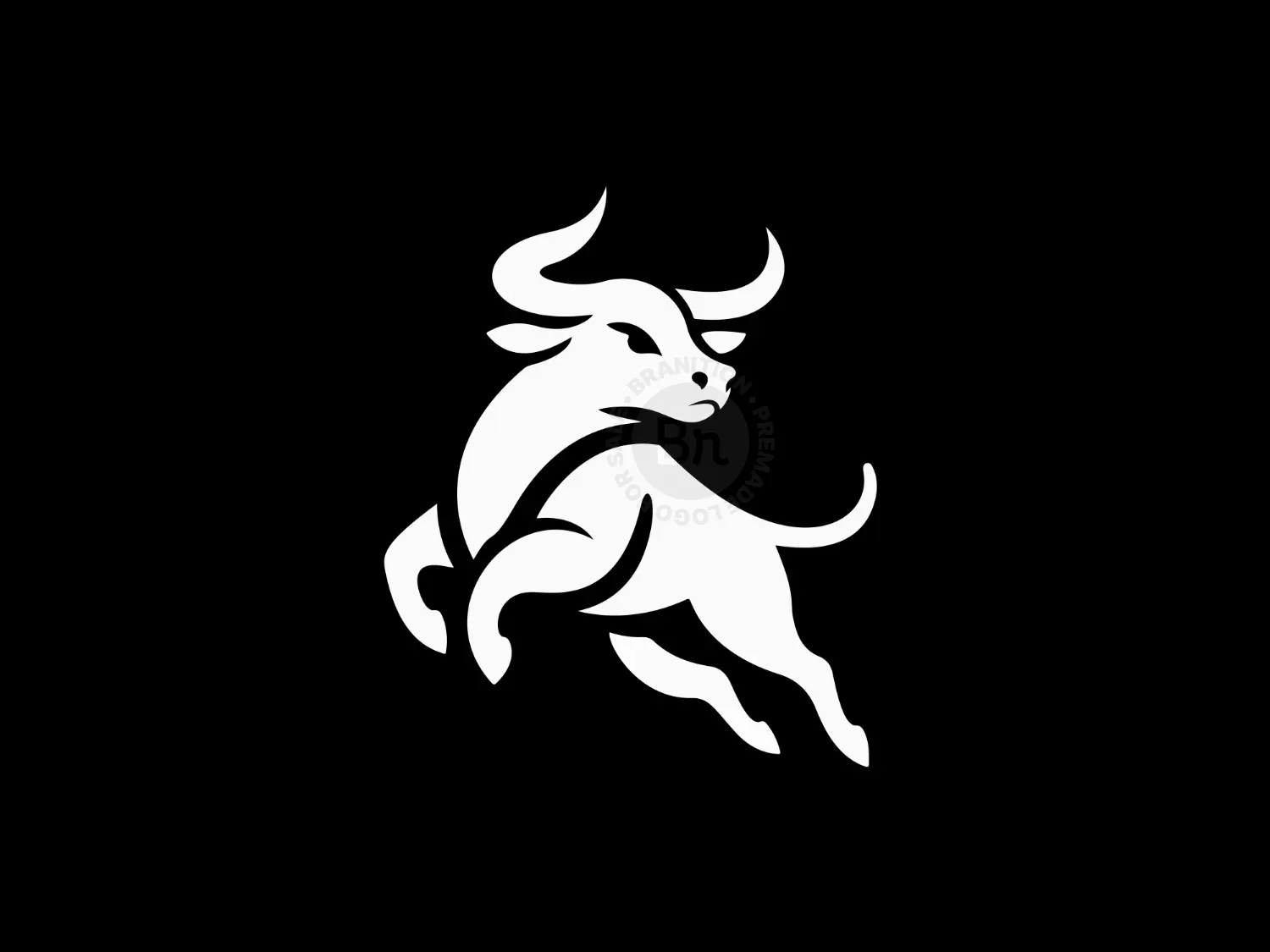 Elegant And Dynamic Bull Logo