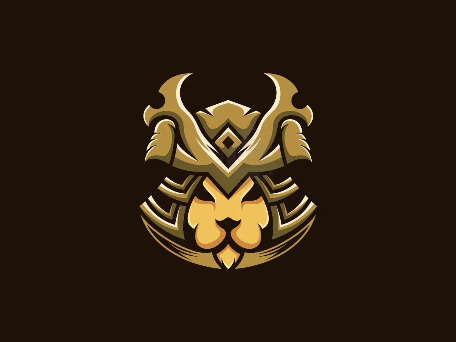 Lion Shogun Samurai Logo