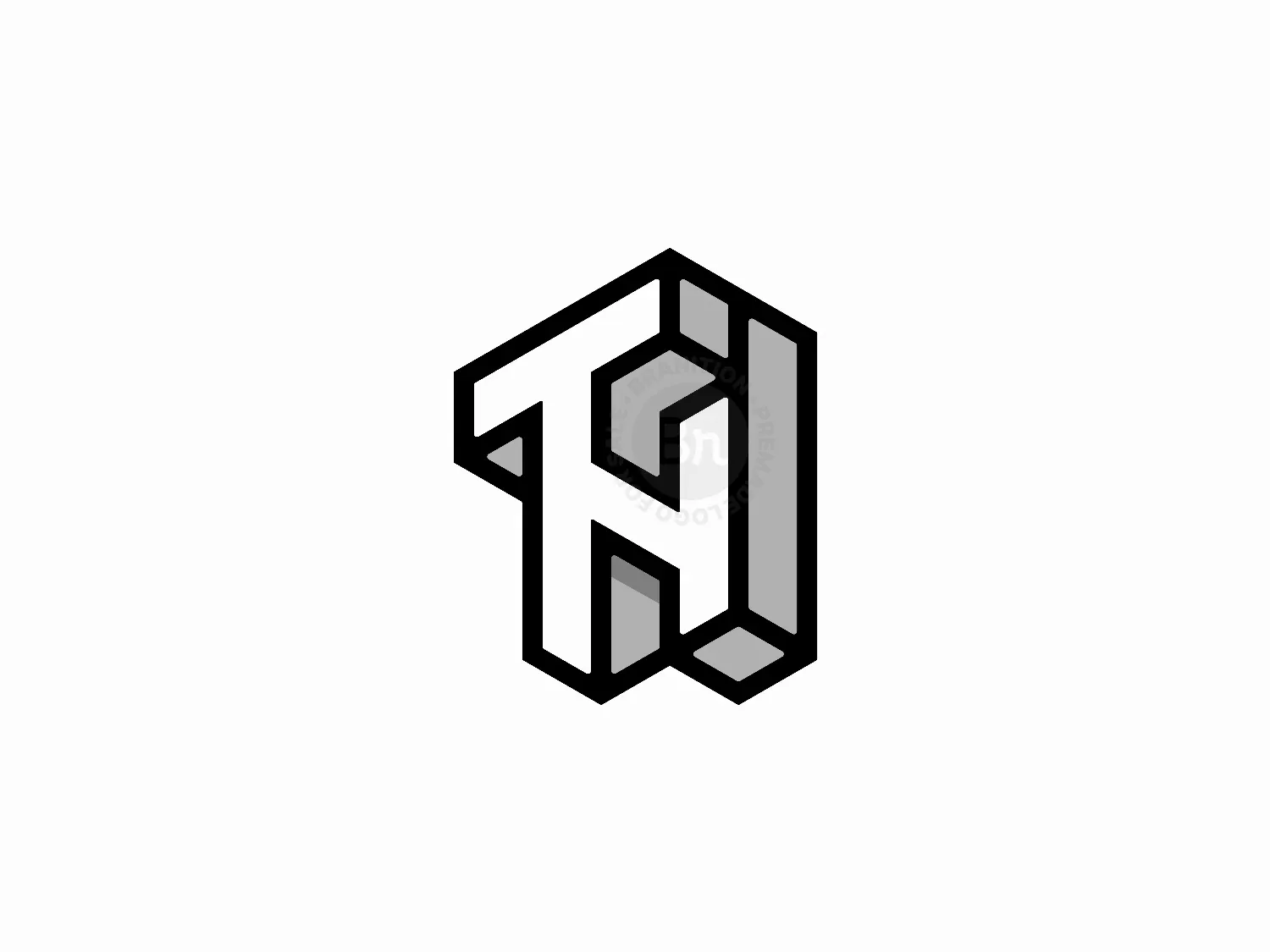 Letter TH Initial HT Logo