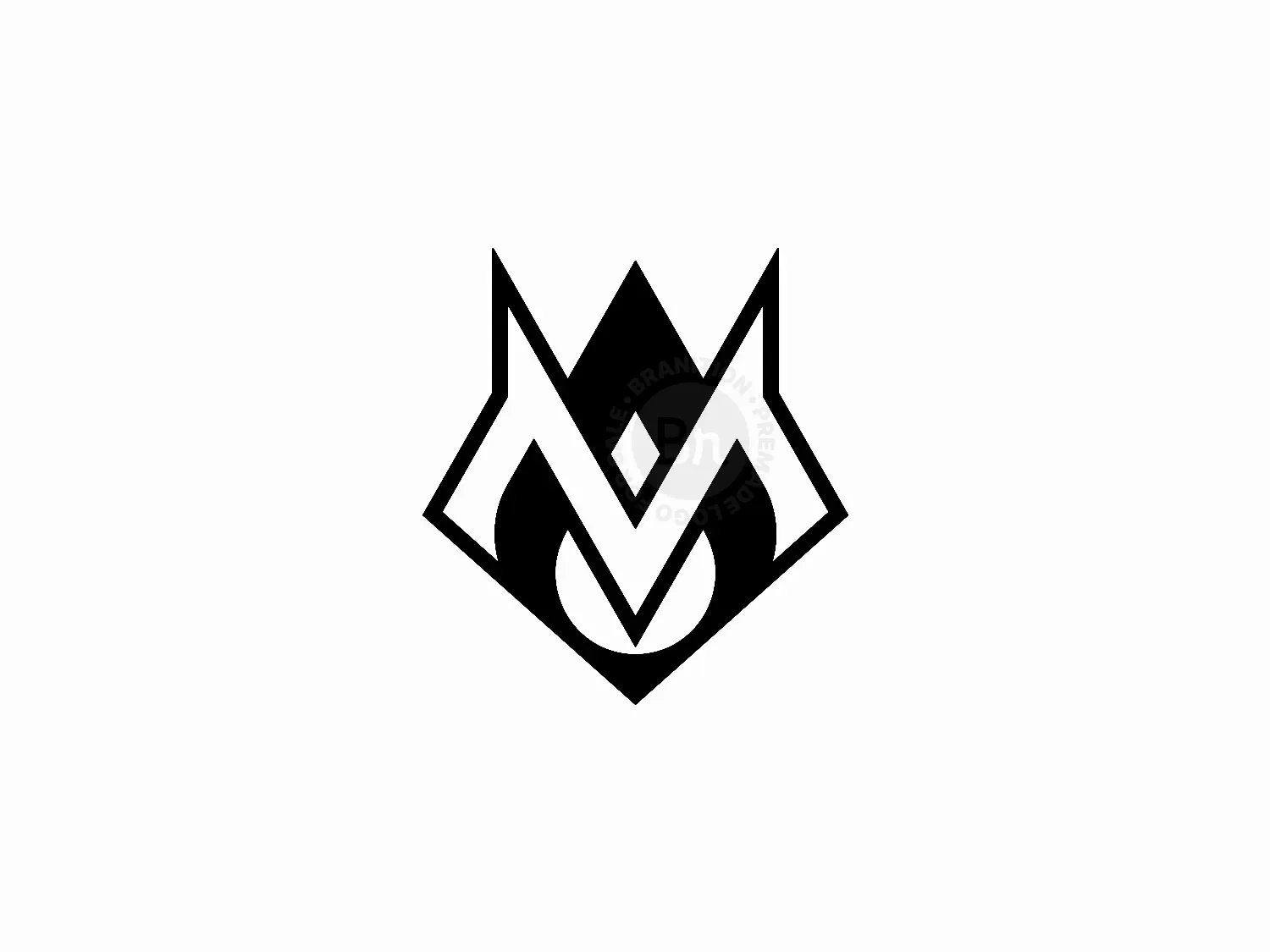 Letter AM MA Fox Head Logo