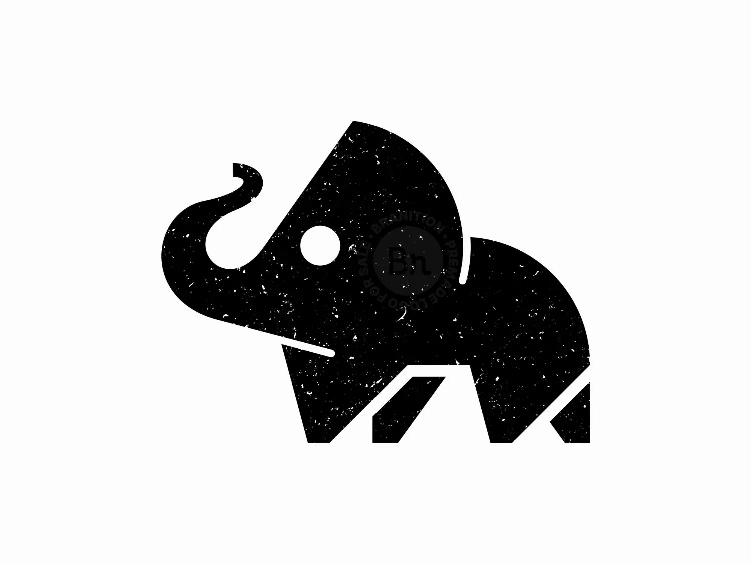 Elephant Simple Geometric Logo