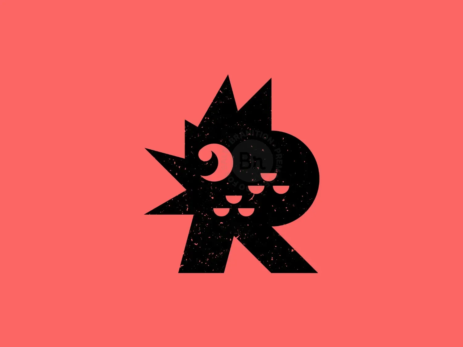 Letter R Rooster Logo