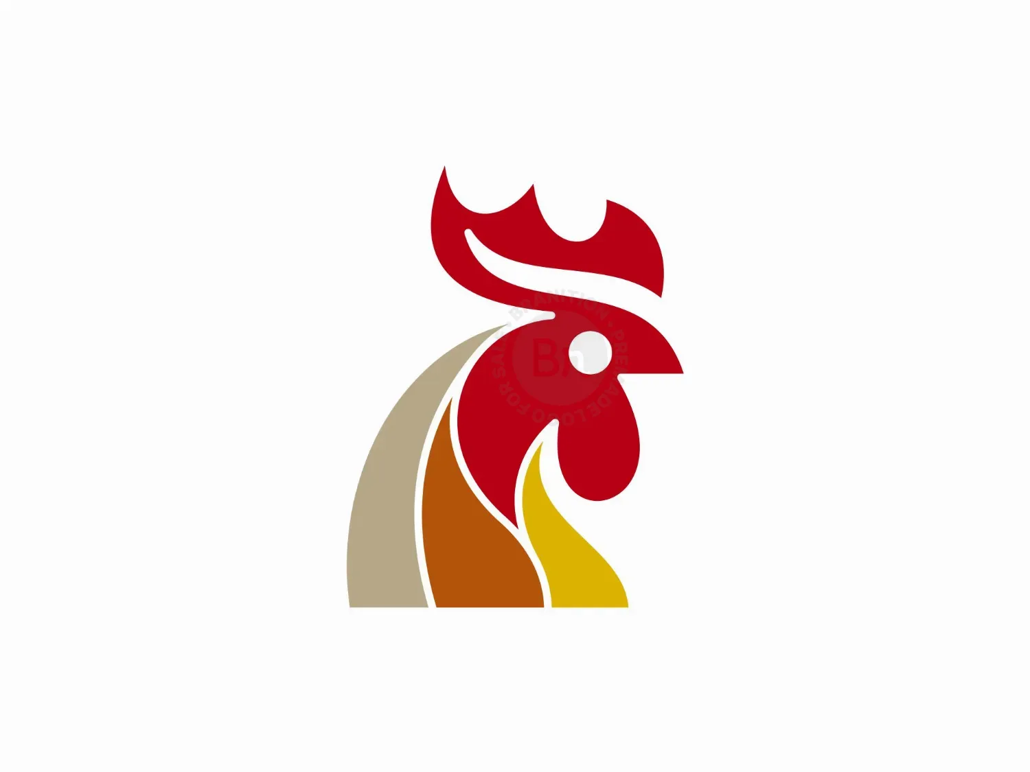 Head Rooster Simple Logo