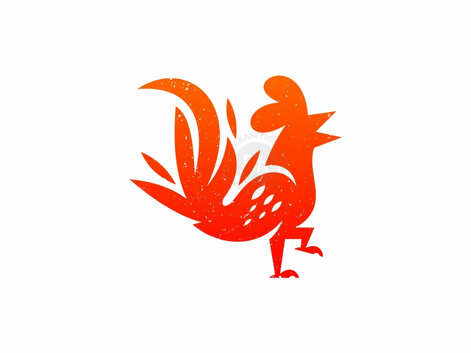 Rooster Simple Geometric Logo