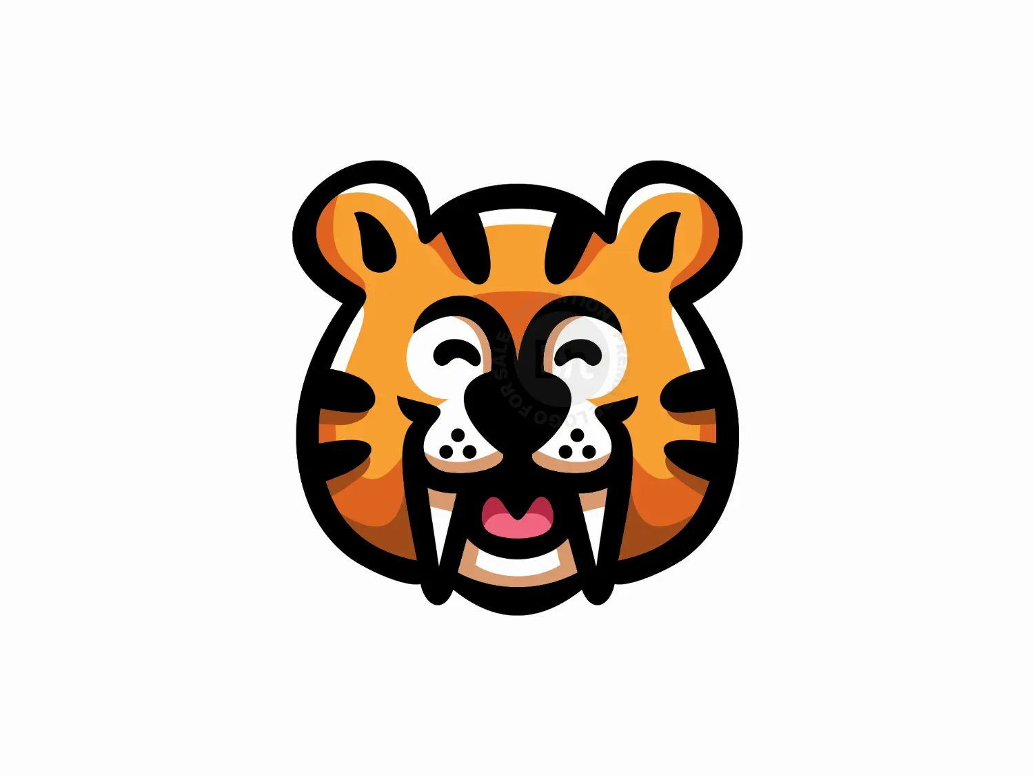 Cute Saber Tooth Tiger Logo