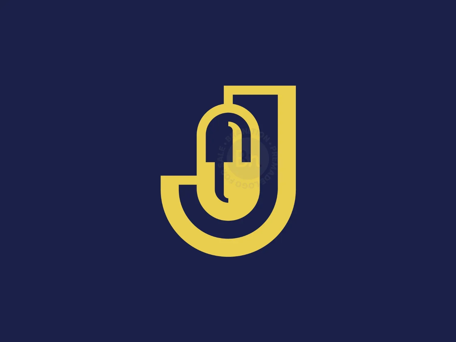 Letter J Pill Logo