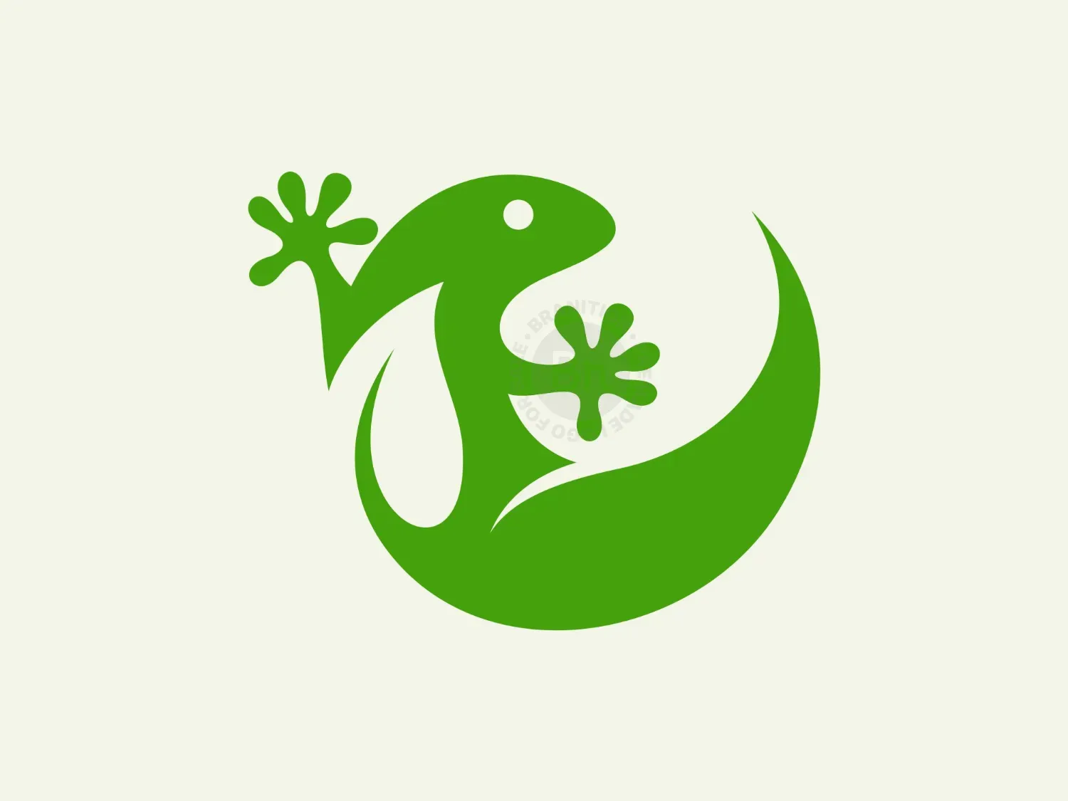 Lizard Leaf Simple Logo