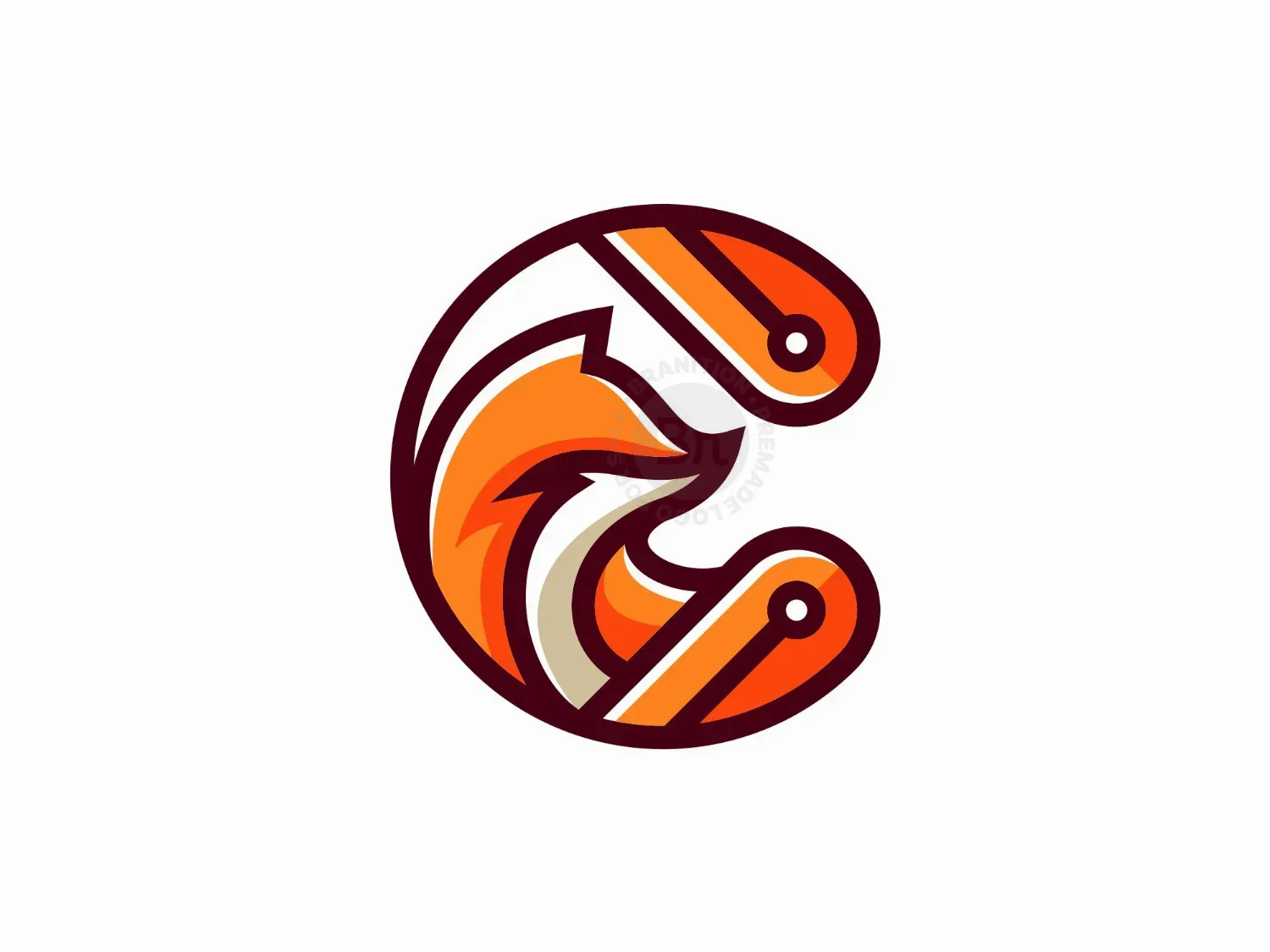 Letter C Fox Modern Logo