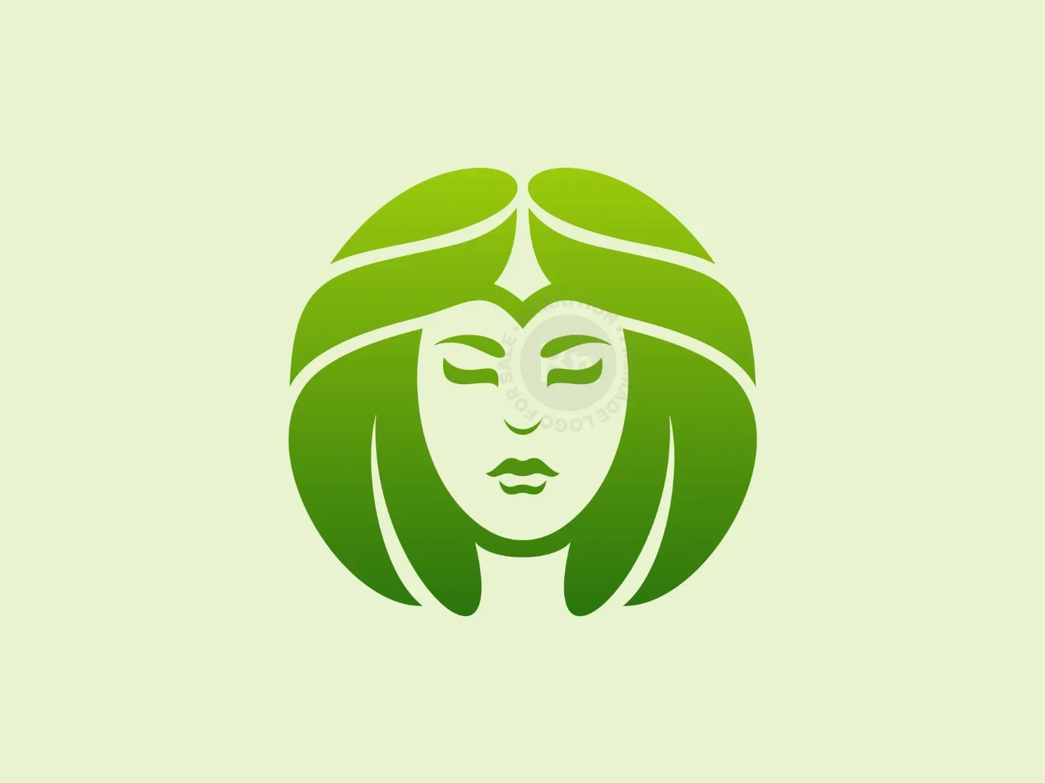 Goddess Leaf Nature Logo