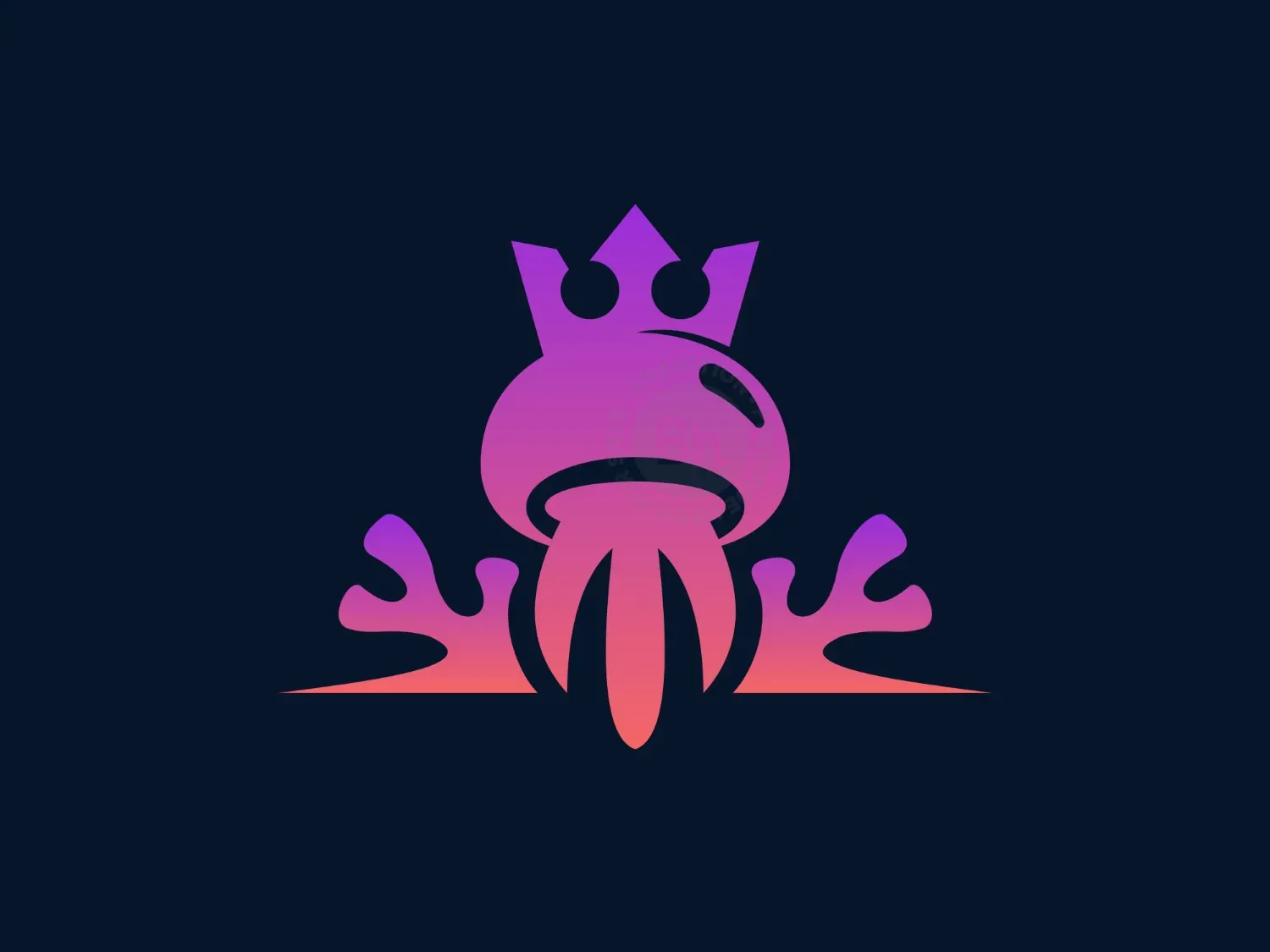 Jellyfish King Royal Logo