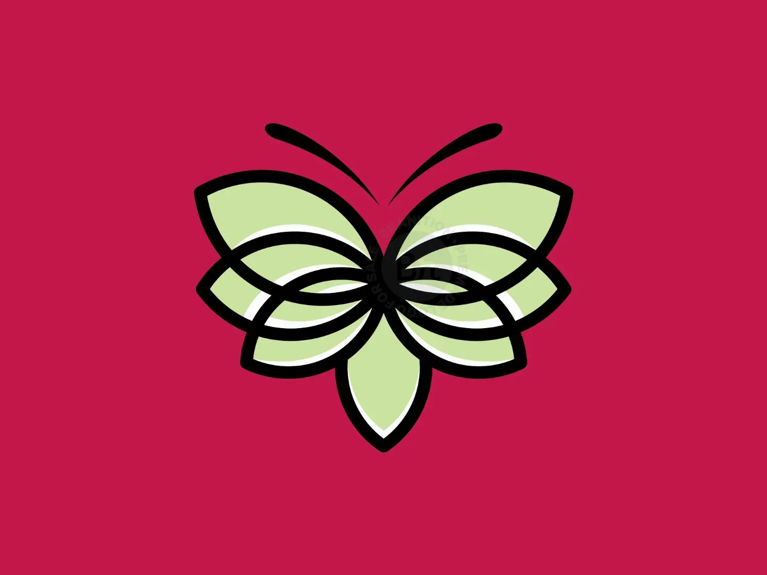 Butterfly Leaf Line Logo