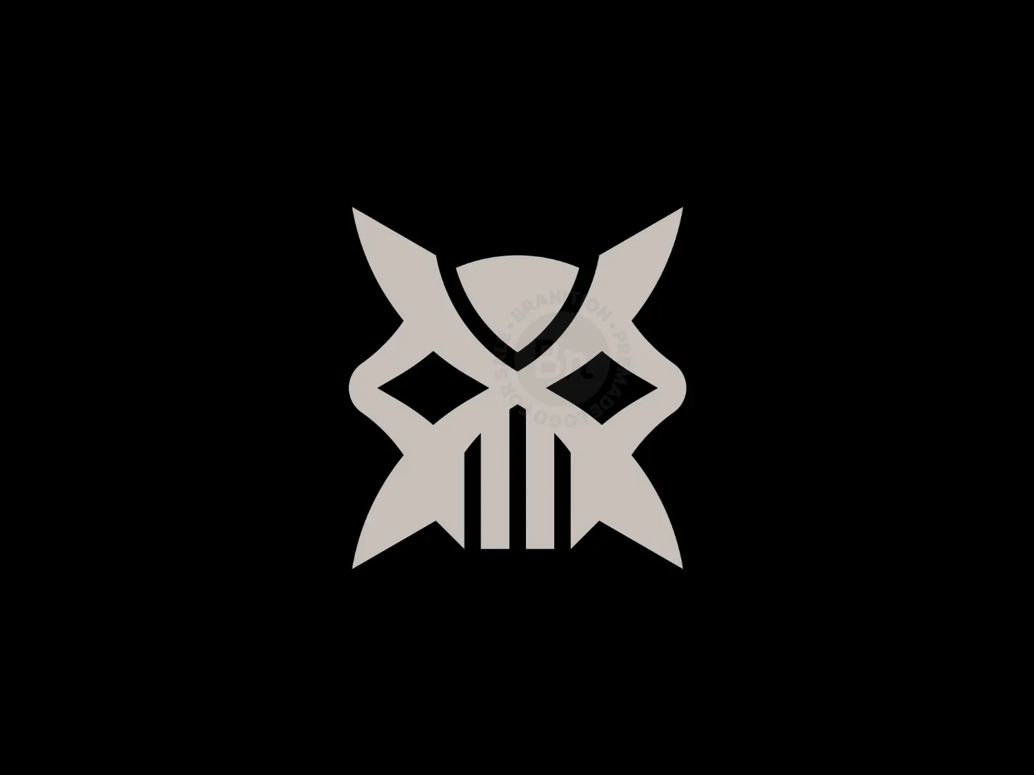 Letter X Skull Logo