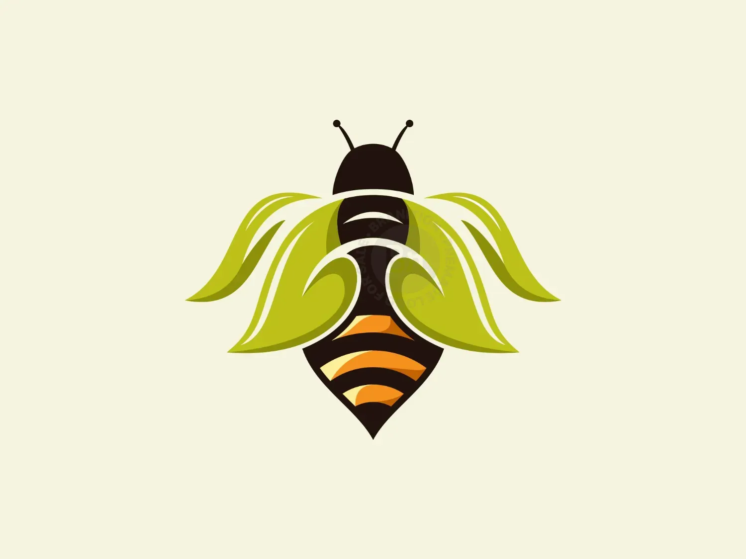 Bee Leaf Nature Logo