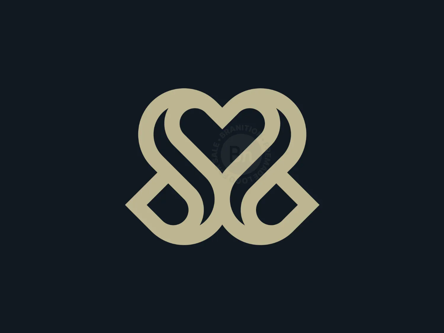 Letter S Heart Logo