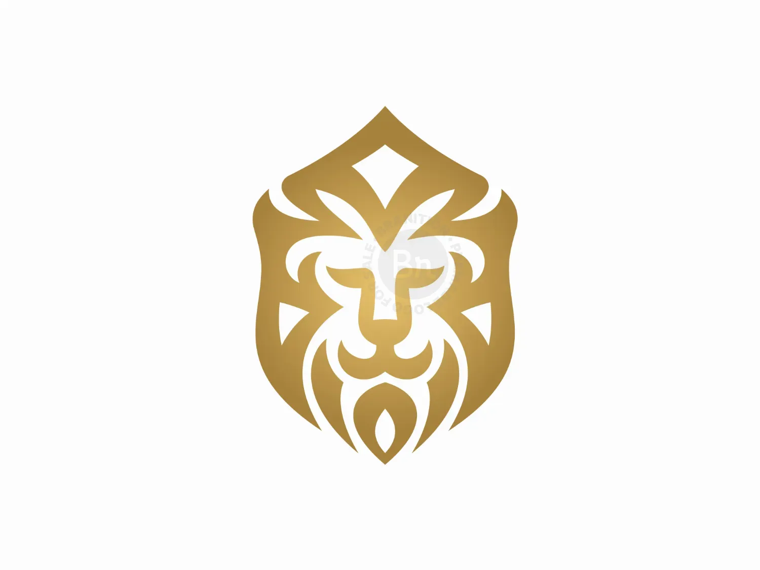 Luxury Lion Shield Logo