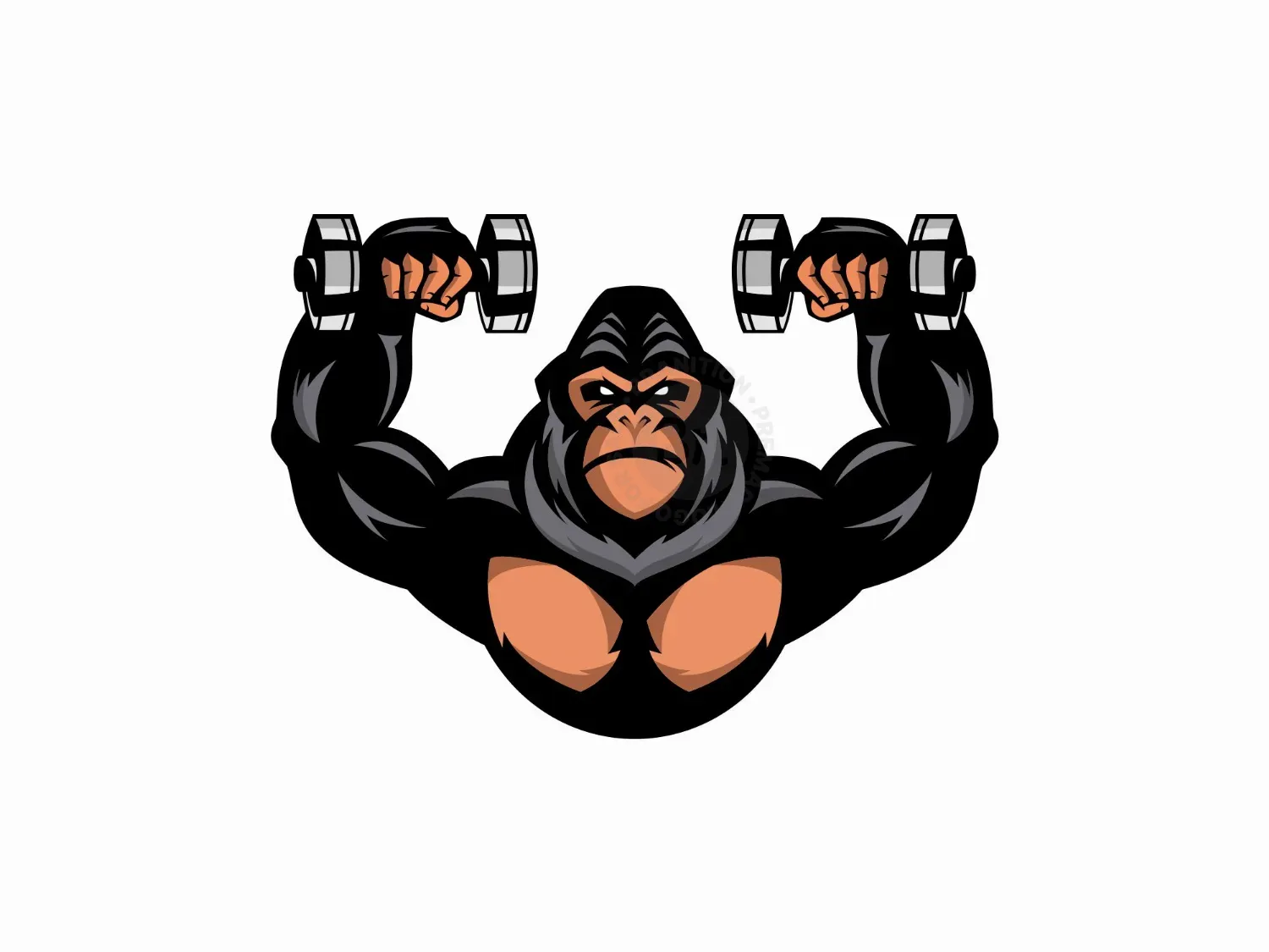 Gorilla Gym Mascot Logo