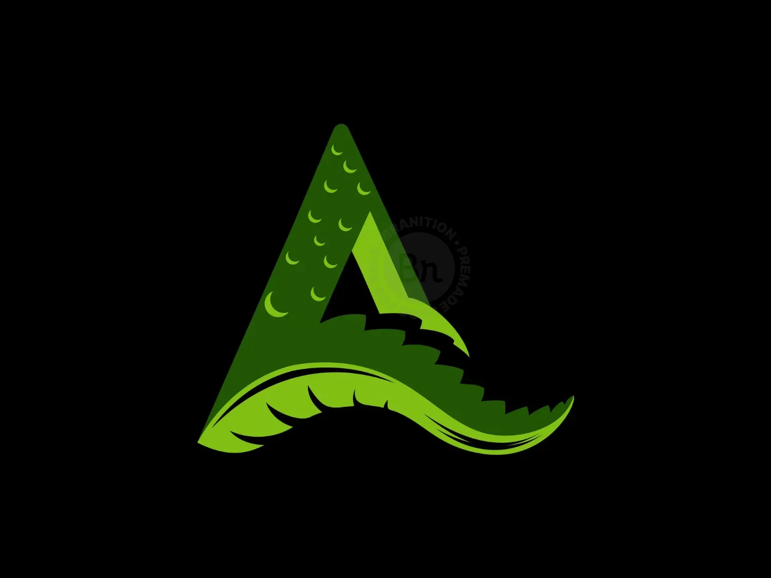 Letter A Alligator Logo