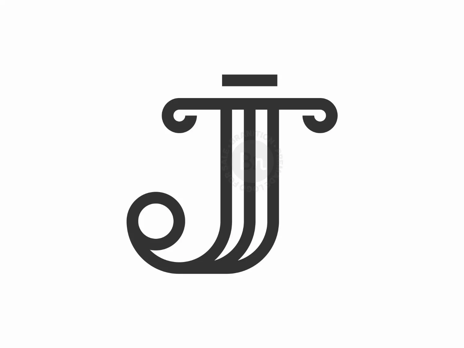 Letter J Firm Lawyer Logo