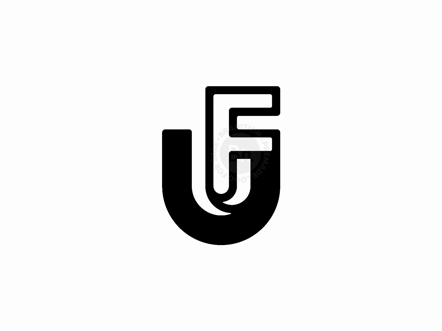 Letter UF Initial FU Identity Logo