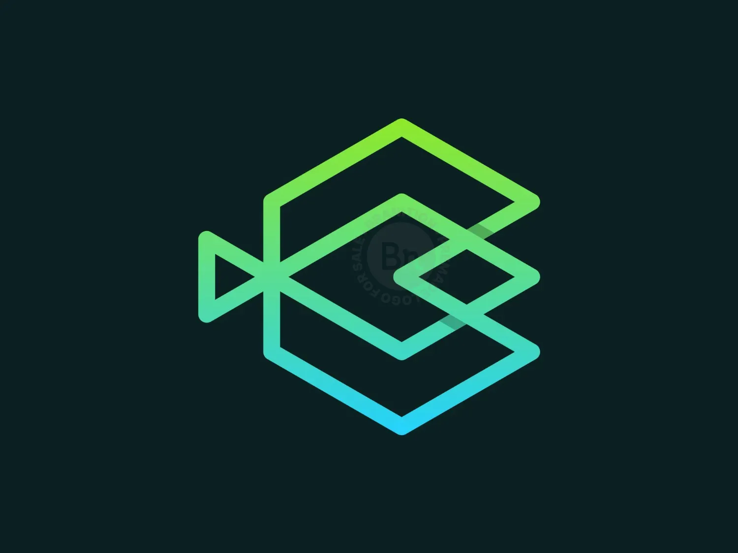 C Fish Geometric Logo