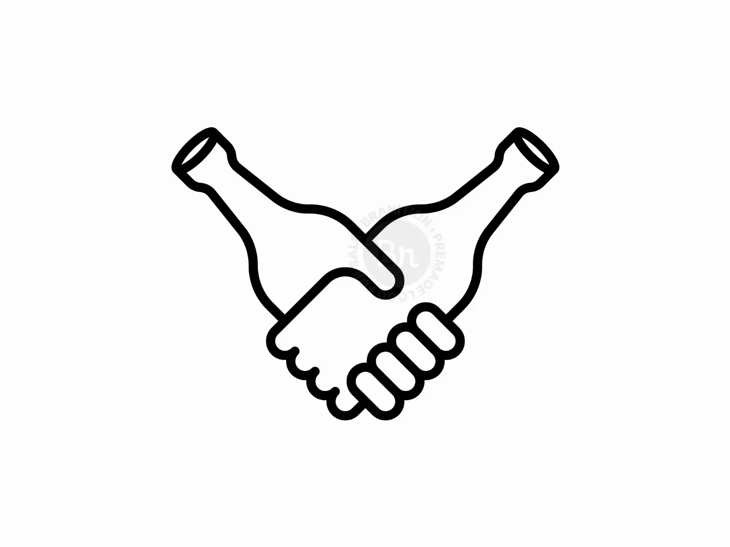 Bottle Shake Hand Logo