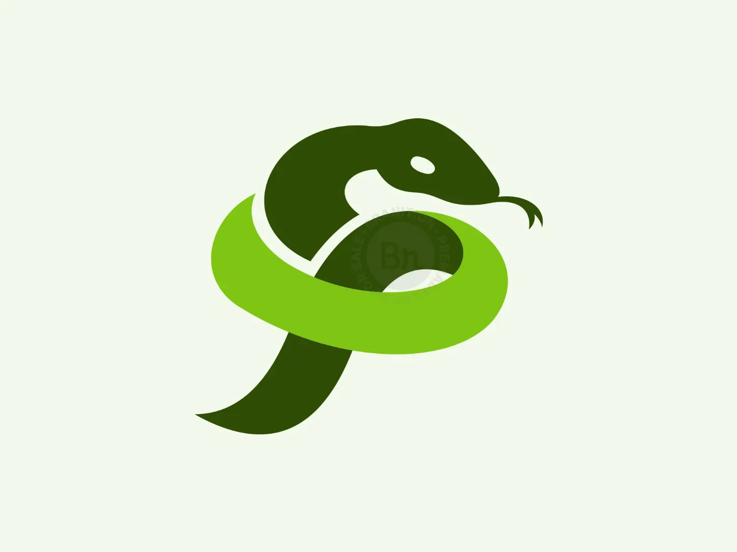 Letter P Snake Logo