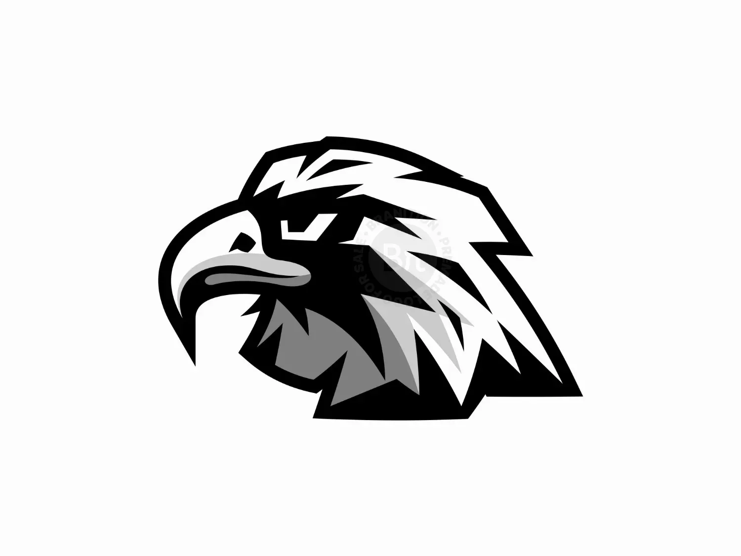 Head Eagle Modern Logo